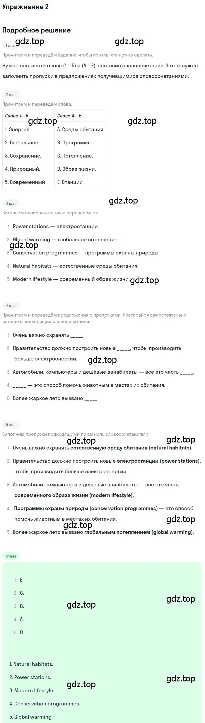 Решение 2. номер 2 (страница 29) гдз по английскому языку 10 класс Афанасьева, Дули, рабочая тетрадь