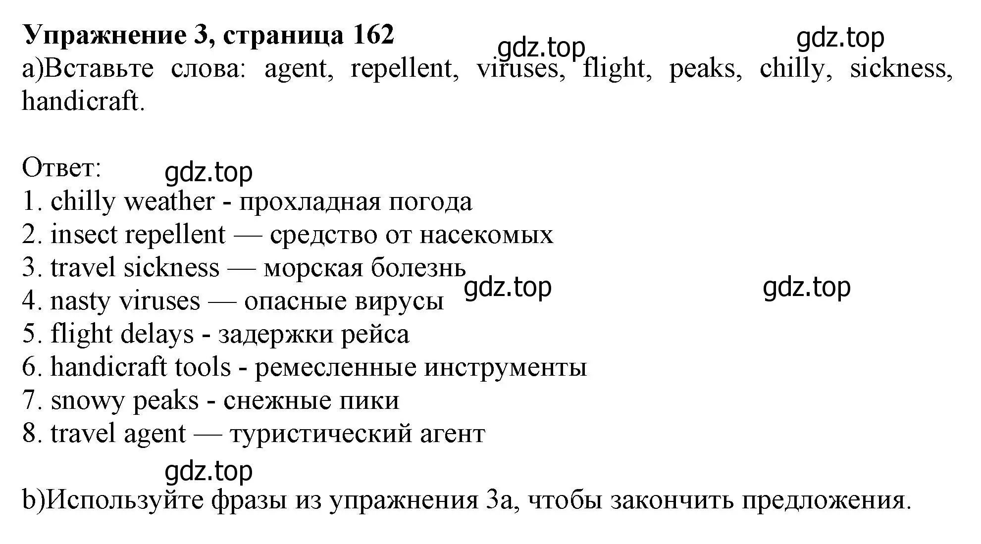 Решение номер 3 (страница 162) гдз по английскому языку 10 класс Афанасьева, Дули, учебник