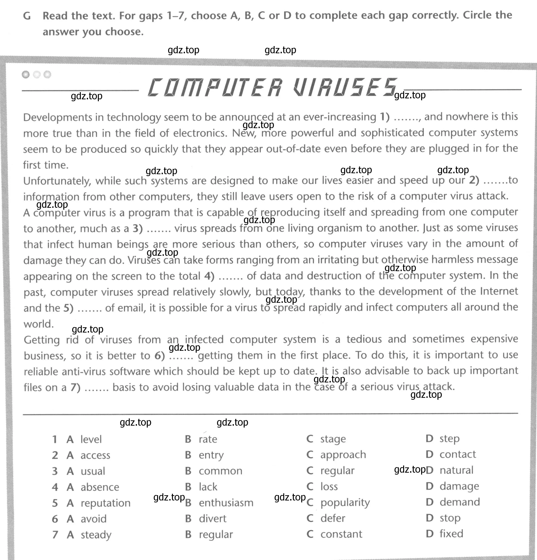 Условие  G (страница 34) гдз по английскому языку 10 класс Баранова, Дули, контрольные задания