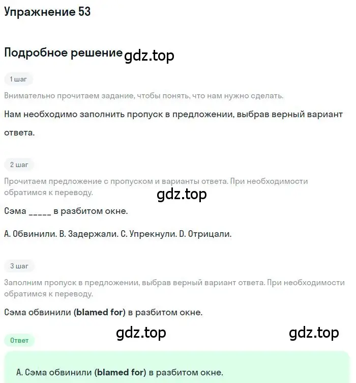 Решение номер 53 (страница 85) гдз по английскому языку 10 класс Баранова, Дули, рабочая тетрадь