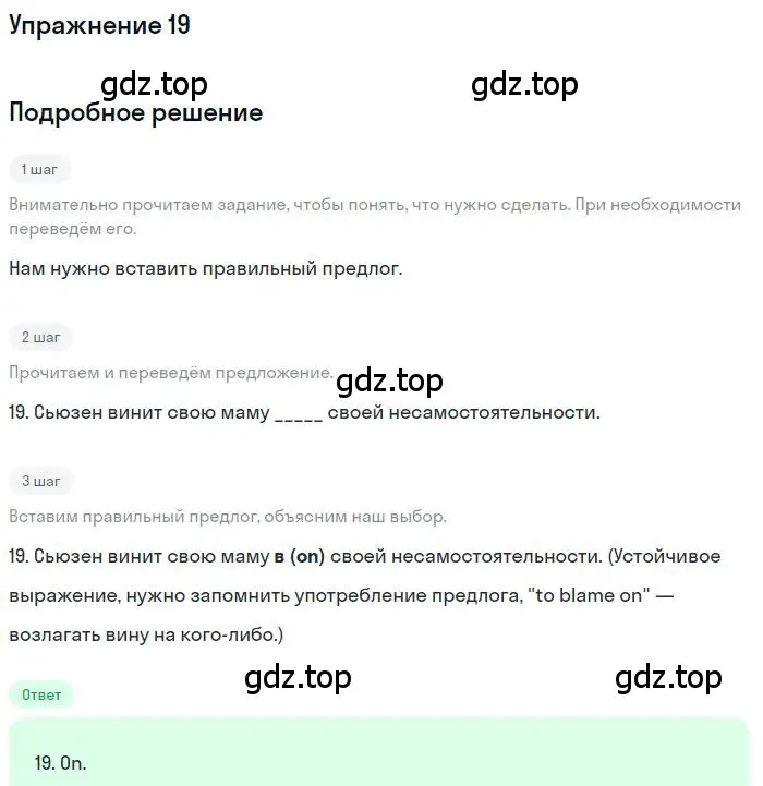 Решение номер 19 (страница 96) гдз по английскому языку 10 класс Баранова, Дули, рабочая тетрадь