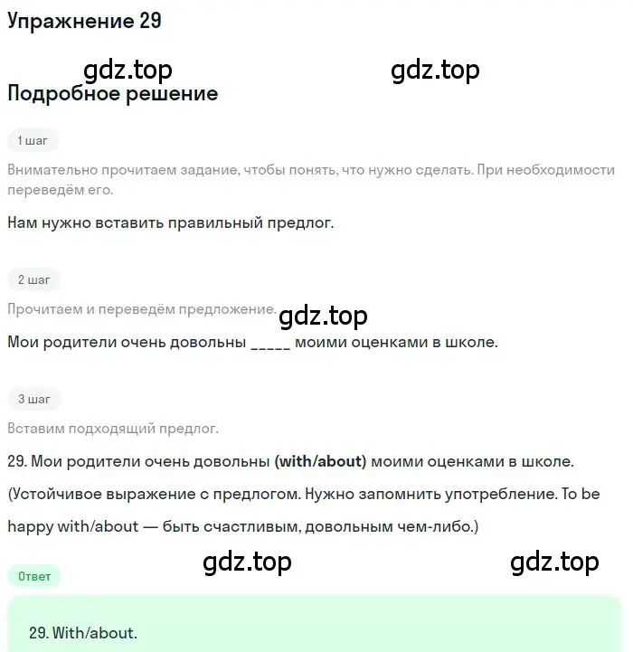 Решение номер 29 (страница 96) гдз по английскому языку 10 класс Баранова, Дули, рабочая тетрадь