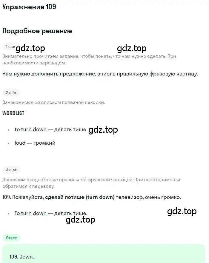 Решение номер 109 (страница 101) гдз по английскому языку 10 класс Баранова, Дули, рабочая тетрадь
