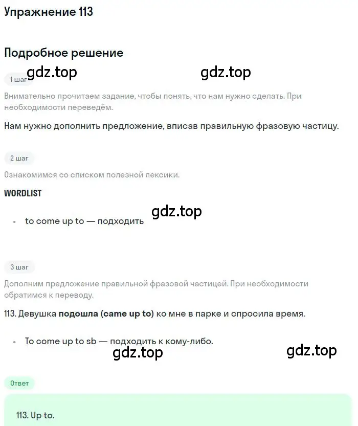 Решение номер 113 (страница 101) гдз по английскому языку 10 класс Баранова, Дули, рабочая тетрадь