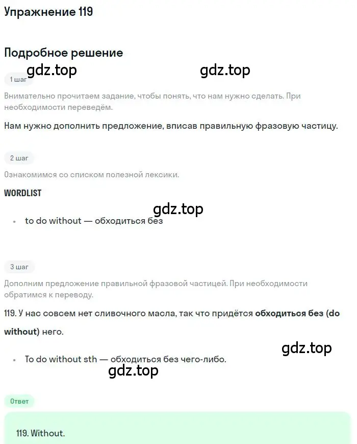 Решение номер 119 (страница 101) гдз по английскому языку 10 класс Баранова, Дули, рабочая тетрадь