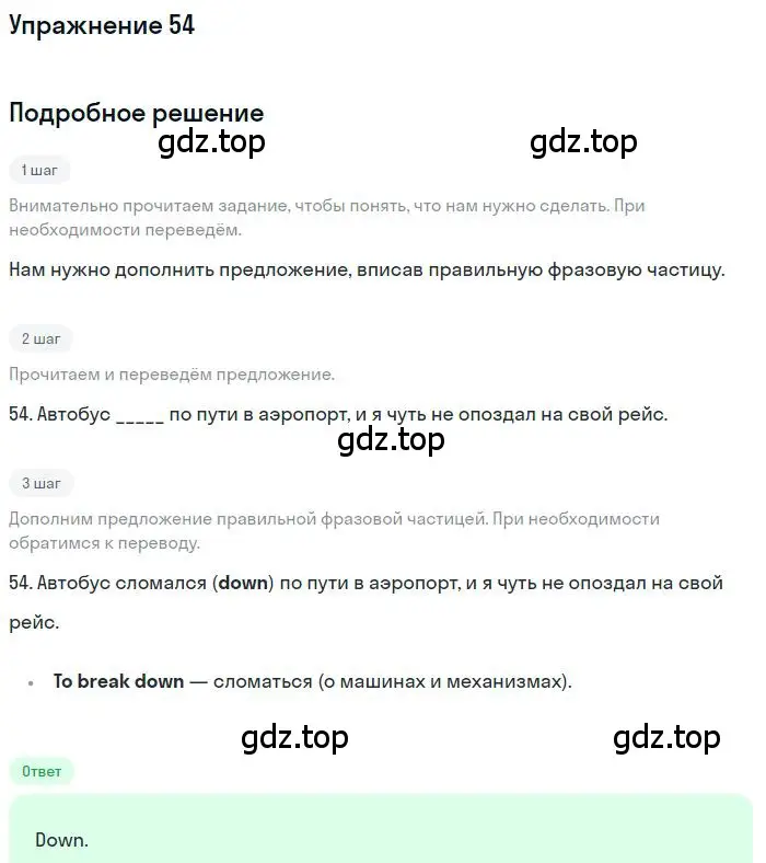 Решение номер 54 (страница 100) гдз по английскому языку 10 класс Баранова, Дули, рабочая тетрадь