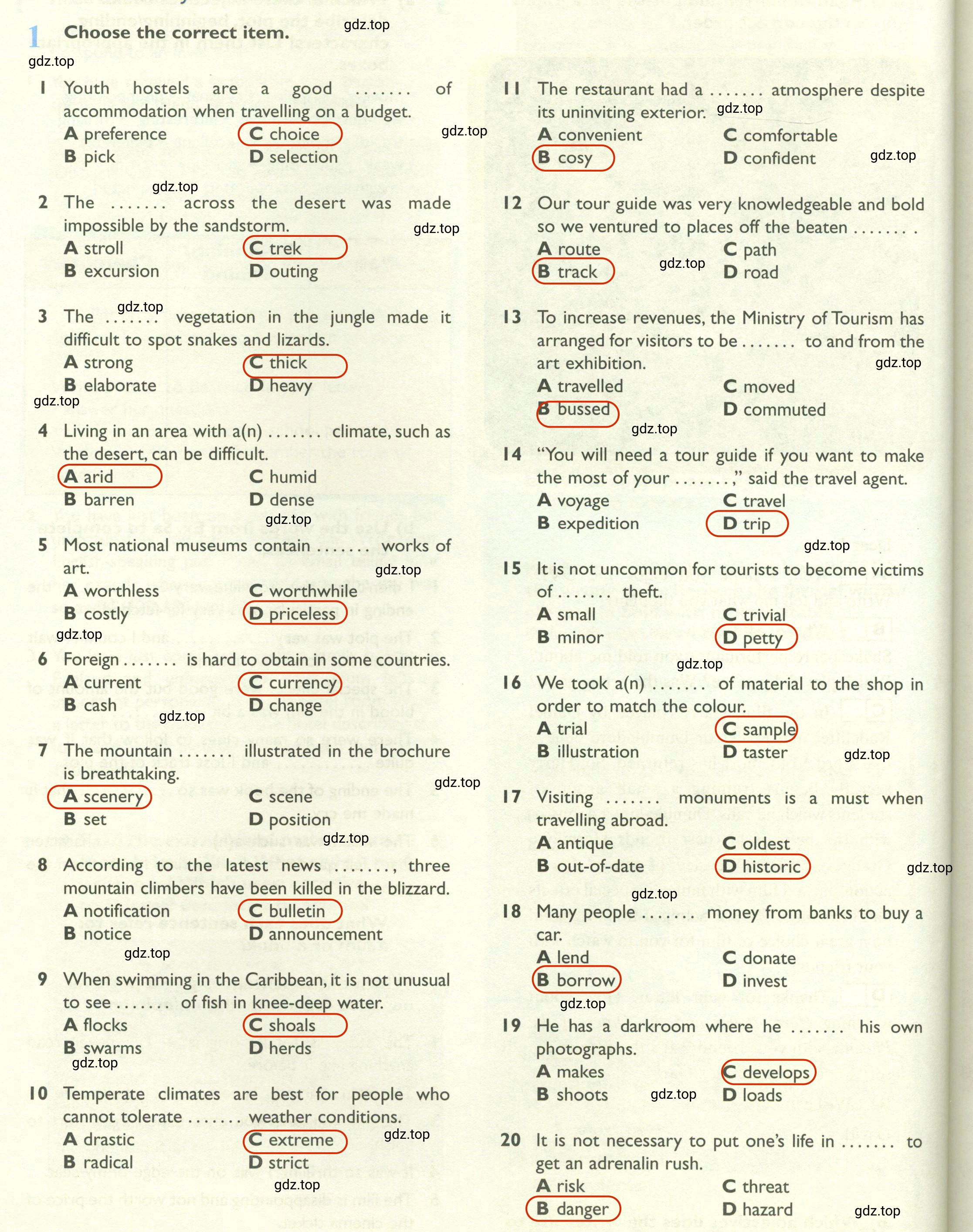 Решение 2. номер 1 (страница 44) гдз по английскому языку 10 класс Баранова, Дули, рабочая тетрадь