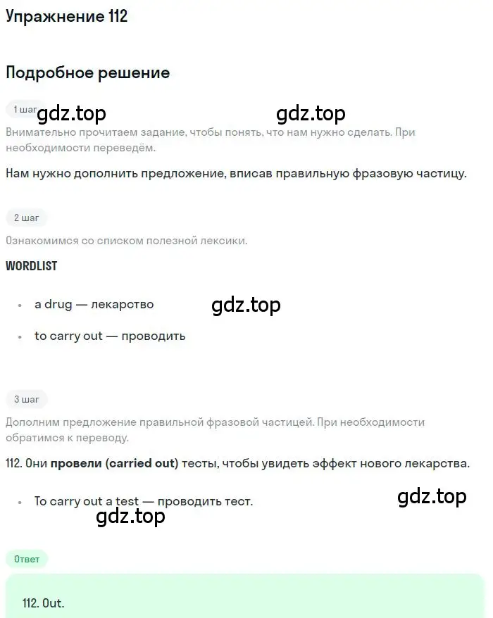 Решение 3. номер 112 (страница 101) гдз по английскому языку 10 класс Баранова, Дули, рабочая тетрадь