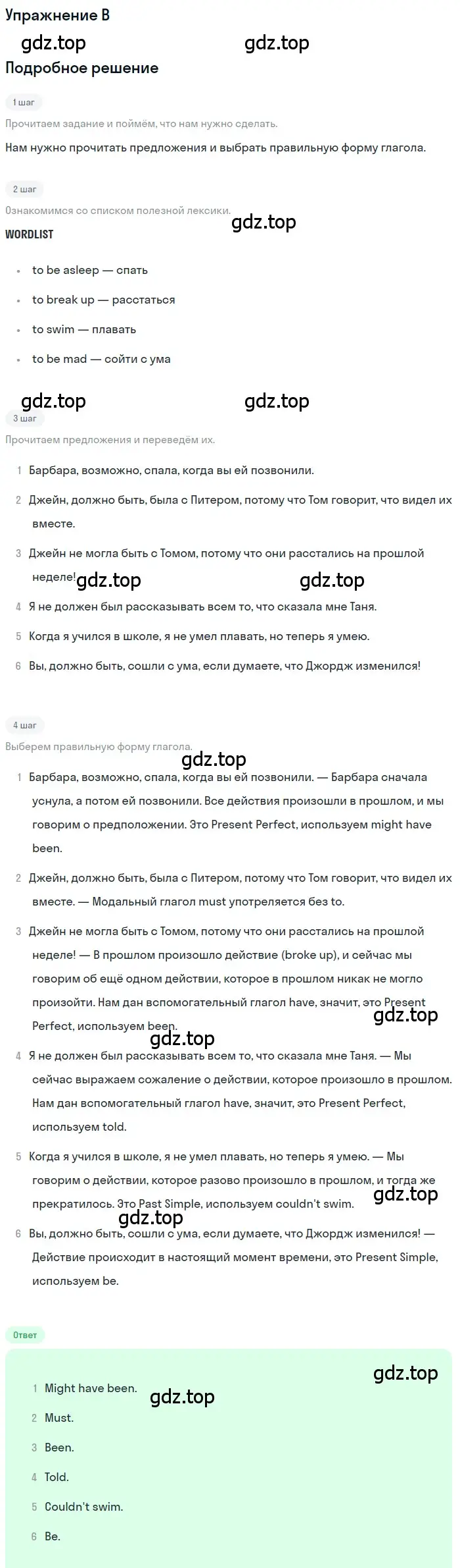 Решение  B (страница 101) гдз по английскому языку 10 класс Комарова, Ларионова, учебник