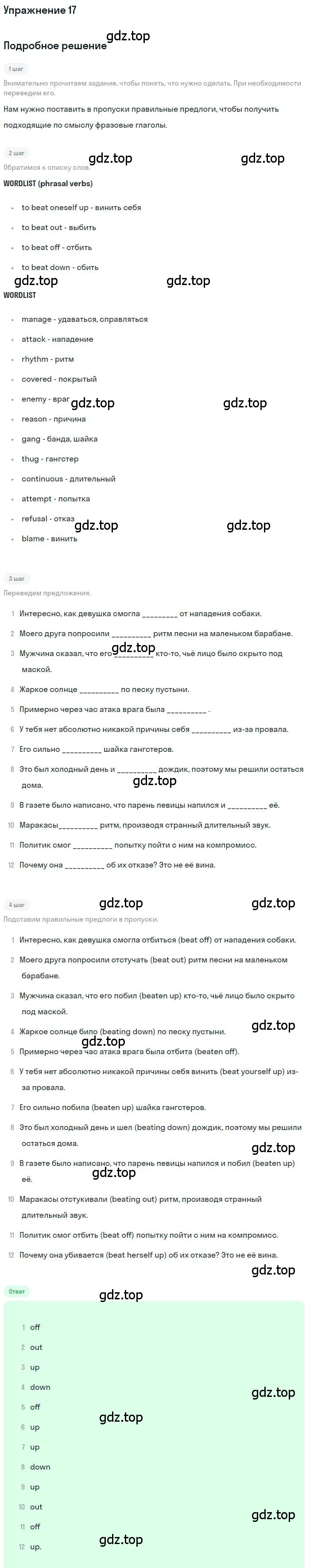 Решение номер 17 (страница 15) гдз по английскому языку 10 класс Афанасьева, Михеева, рабочая тетрадь