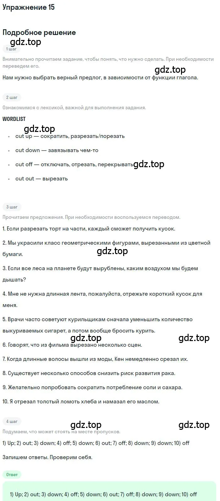 Решение номер 15 (страница 60) гдз по английскому языку 10 класс Афанасьева, Михеева, рабочая тетрадь