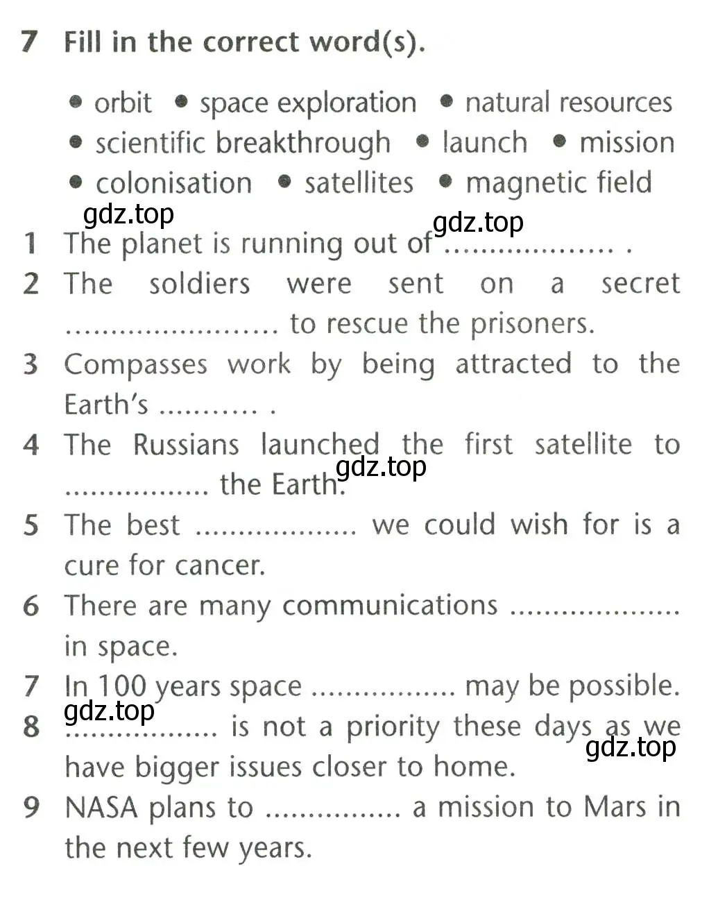 Условие номер 7 (страница 25) гдз по английскому языку 11 класс Баранова, Дули, лексический практикум