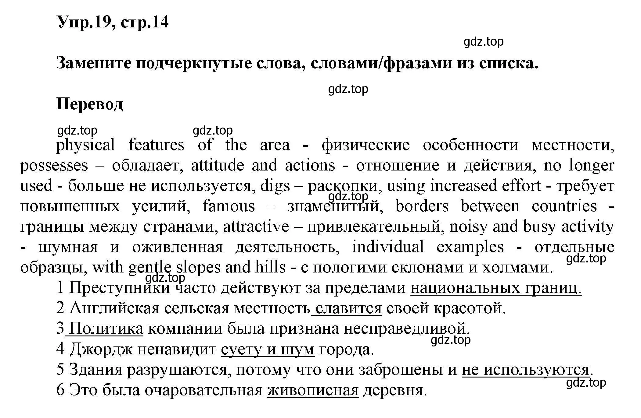 Решение номер 19 (страница 14) гдз по английскому языку 11 класс Баранова, Дули, лексический практикум