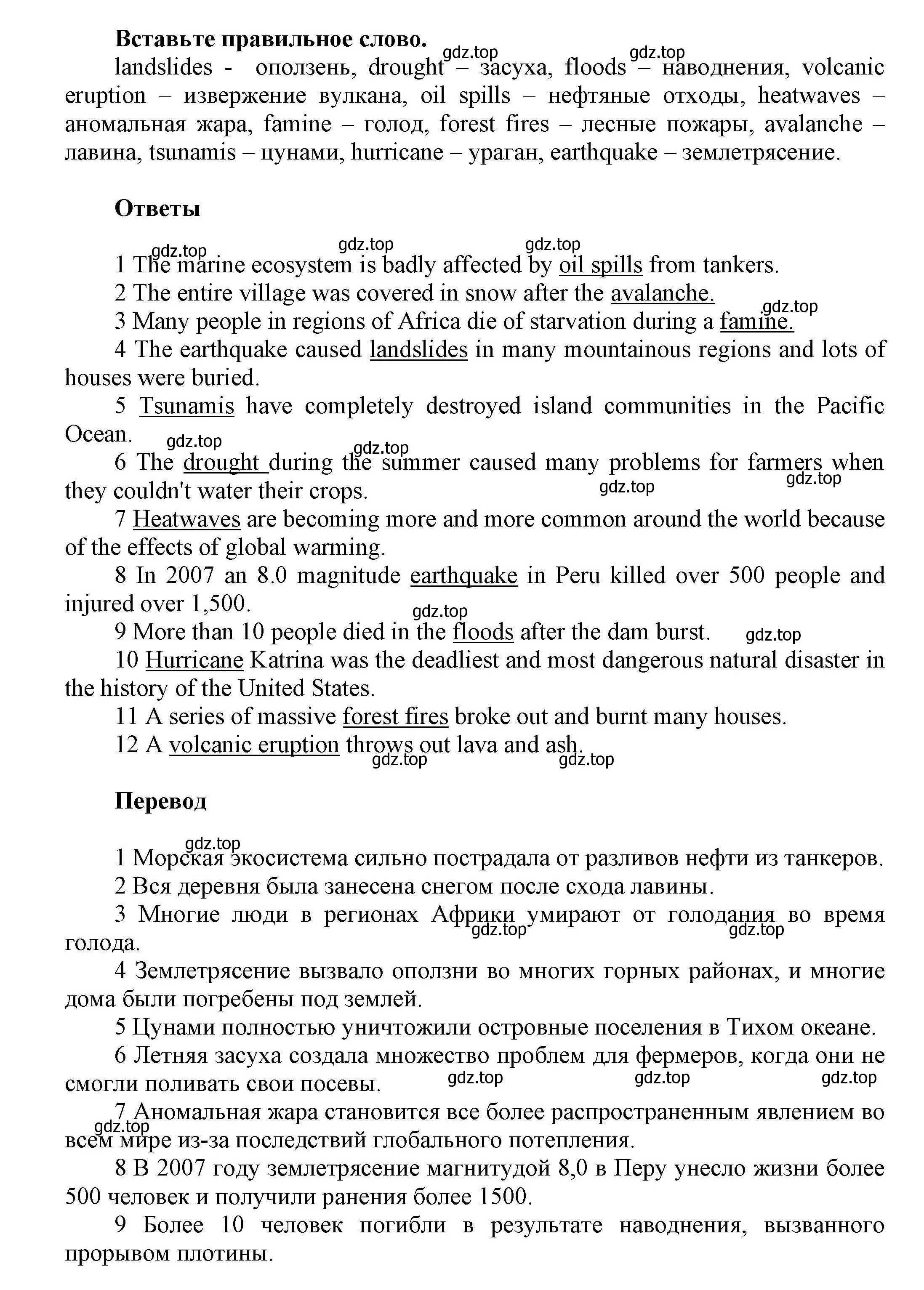 Решение номер 8 (страница 11) гдз по английскому языку 11 класс Баранова, Дули, лексический практикум