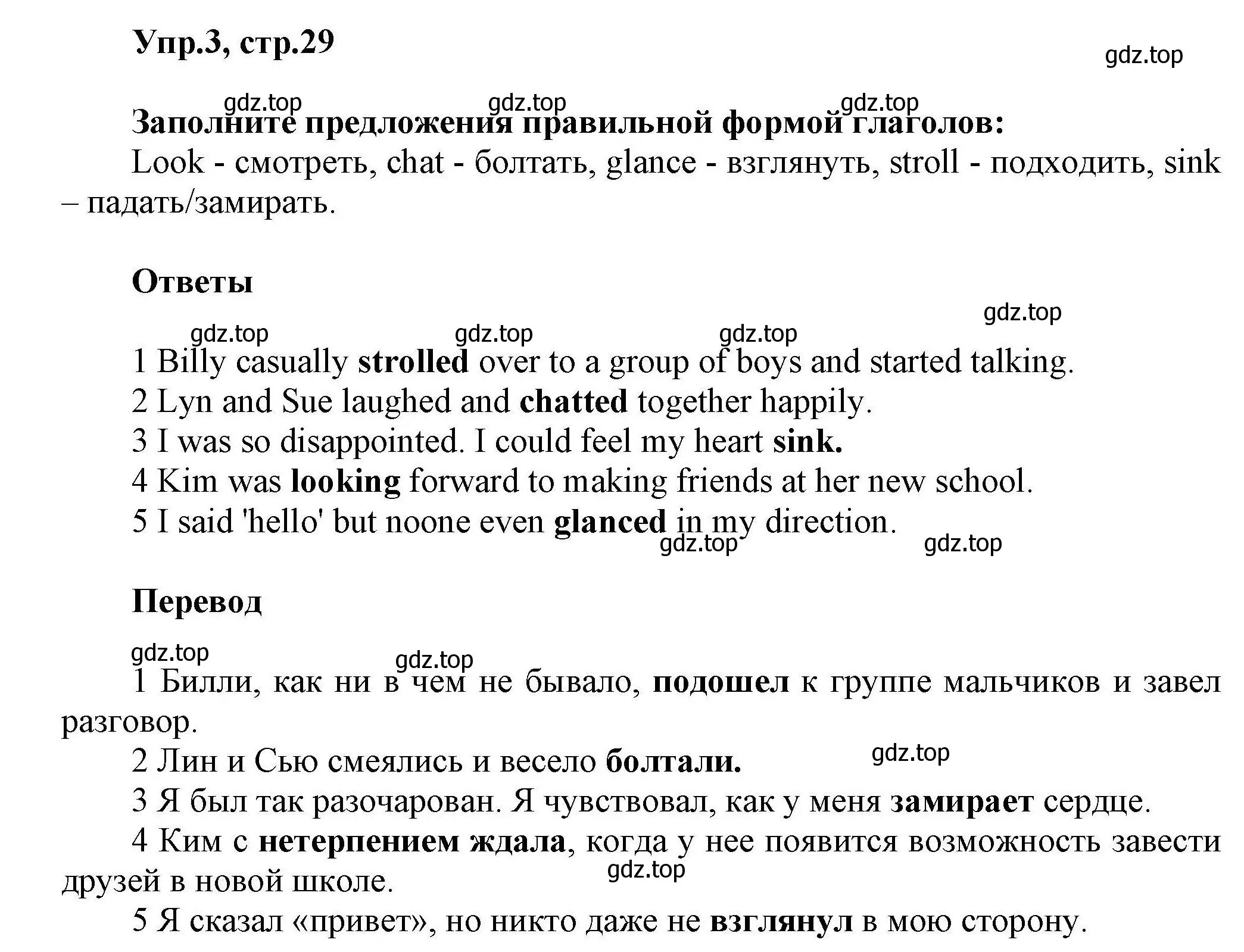 Решение номер 3 (страница 29) гдз по английскому языку 11 класс Баранова, Дули, лексический практикум