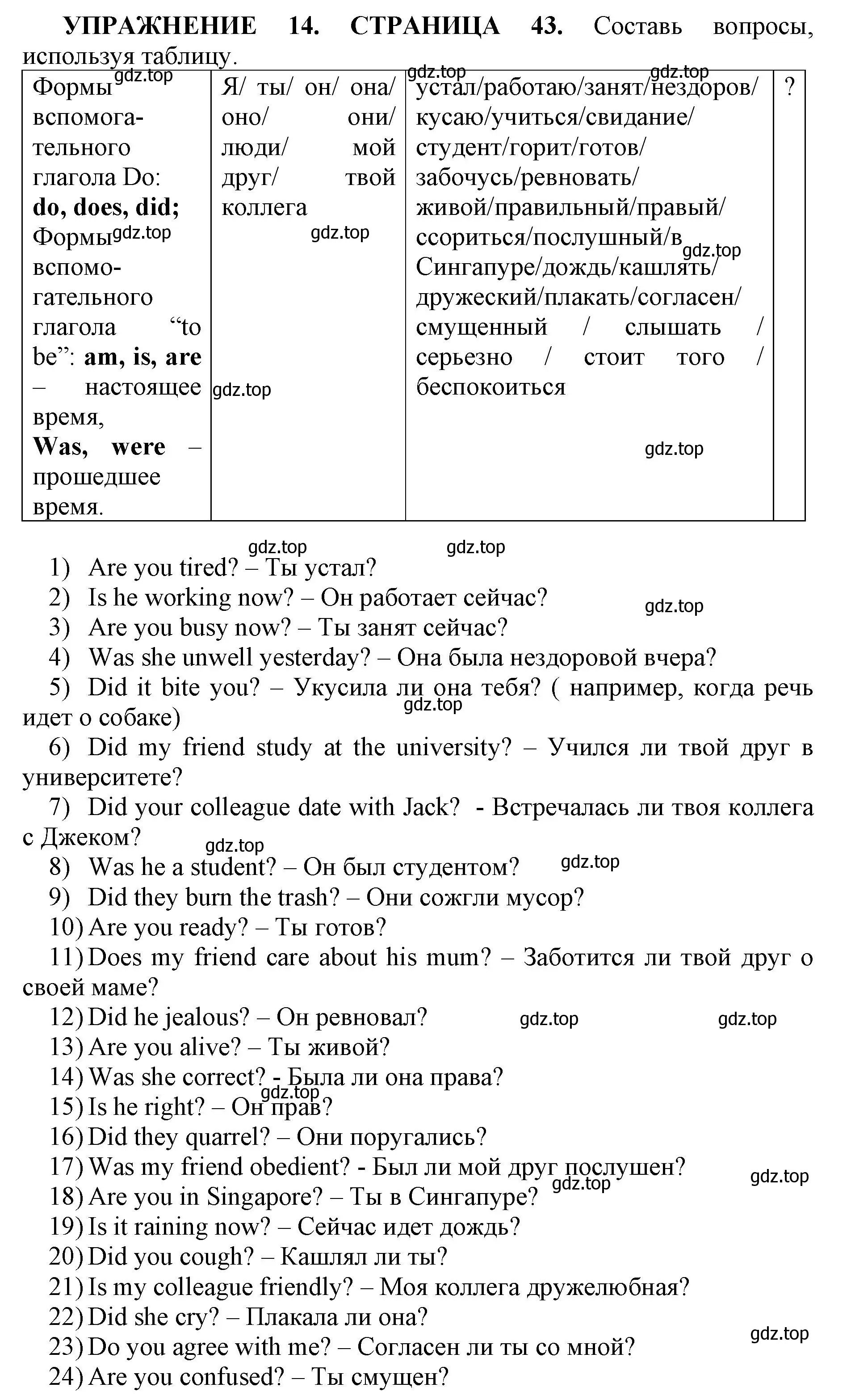 Решение номер 14 (страница 43) гдз по английскому языку 11 класс Мильруд, сборник грамматических упражнений