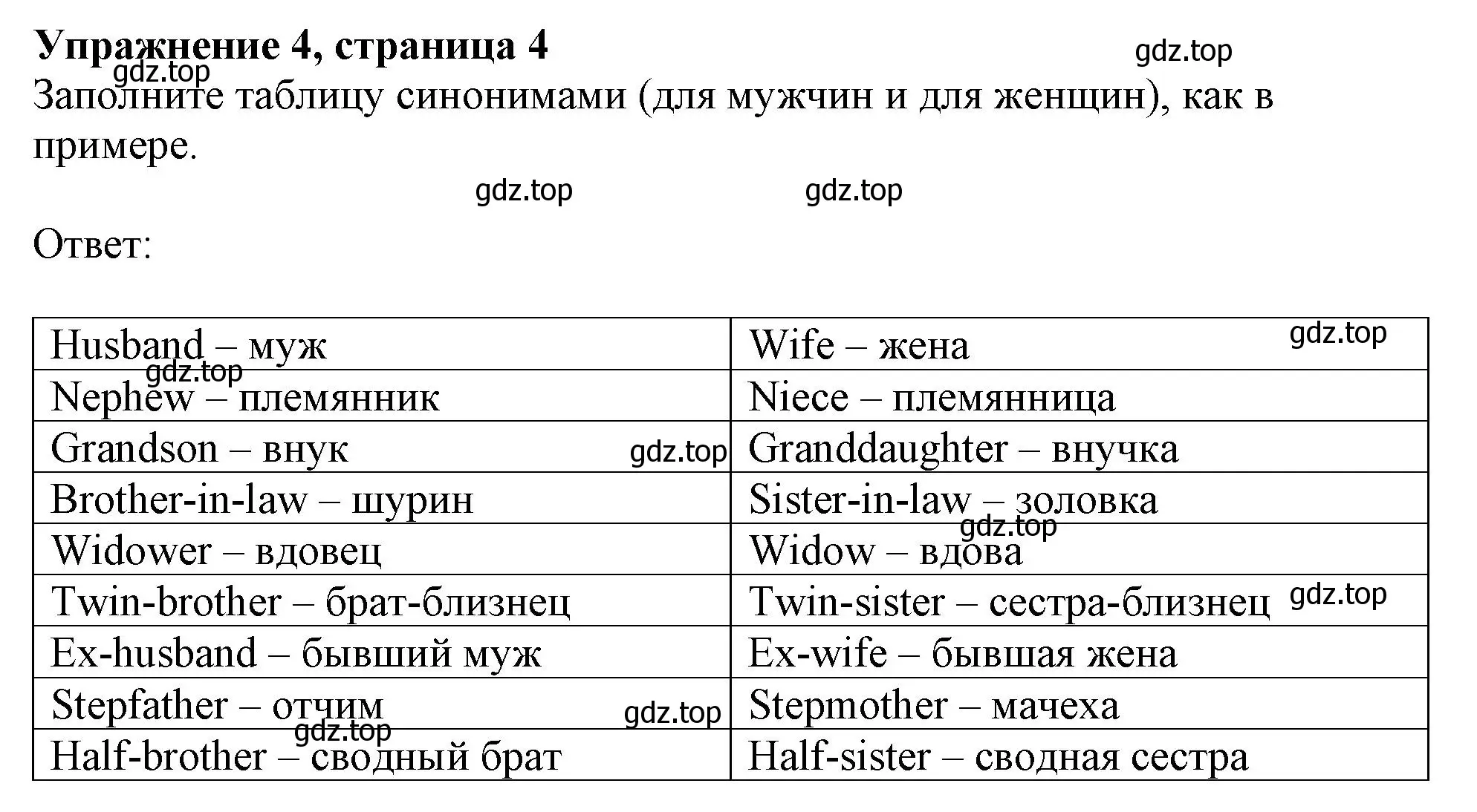 Решение номер 4 (страница 4) гдз по английскому языку 11 класс Афанасьева, Дули, рабочая тетрадь