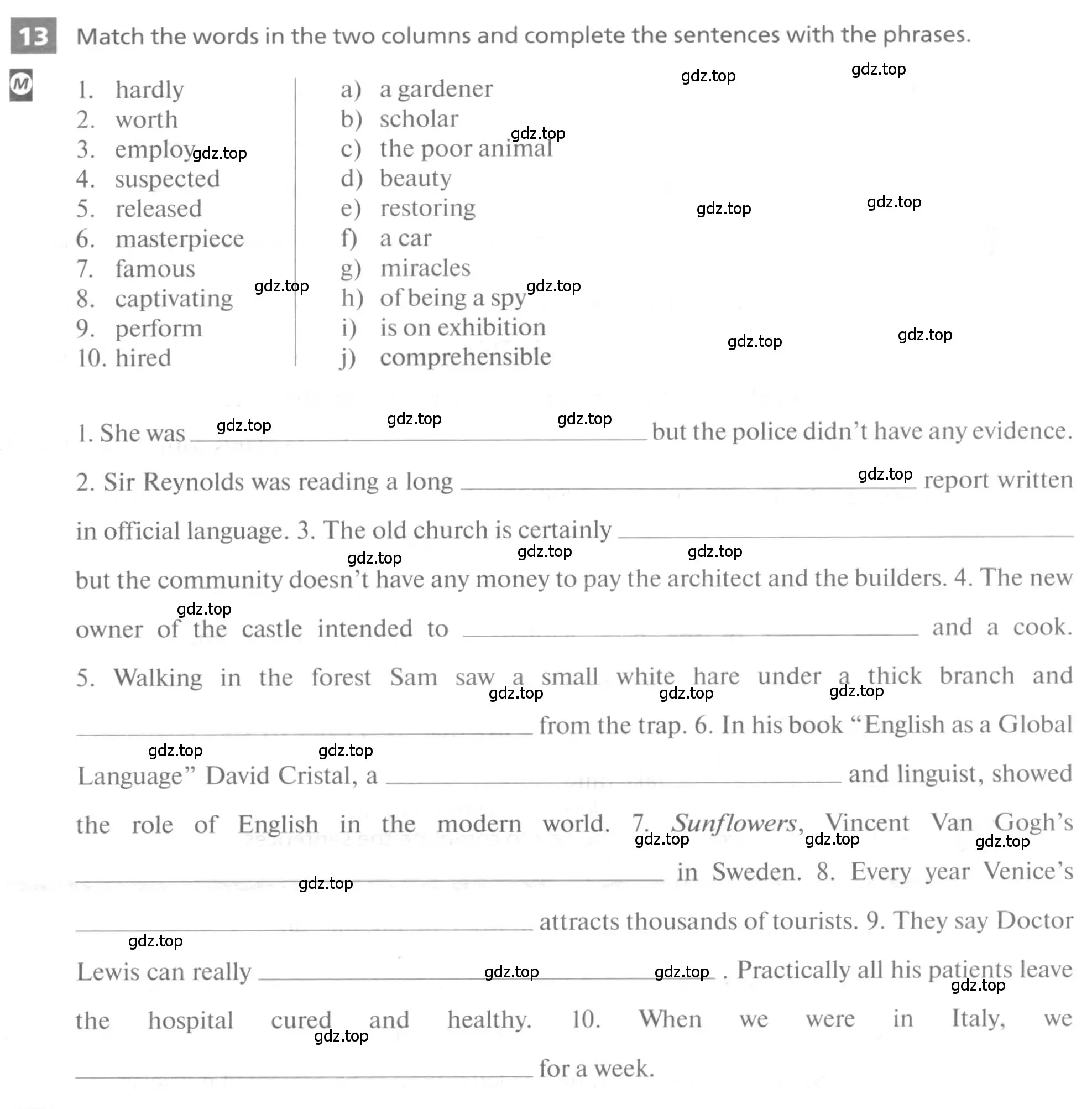 Условие номер 13 (страница 57) гдз по английскому языку 11 класс Афанасьева, Михеева, рабочая тетрадь