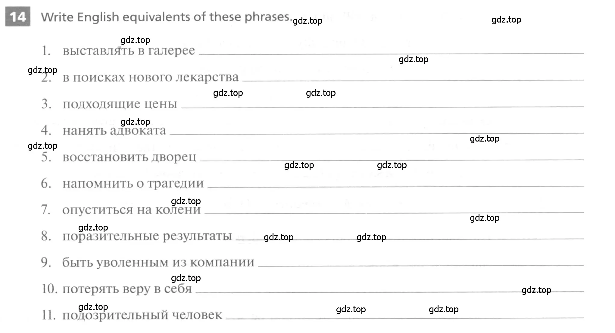 Условие номер 14 (страница 57) гдз по английскому языку 11 класс Афанасьева, Михеева, рабочая тетрадь