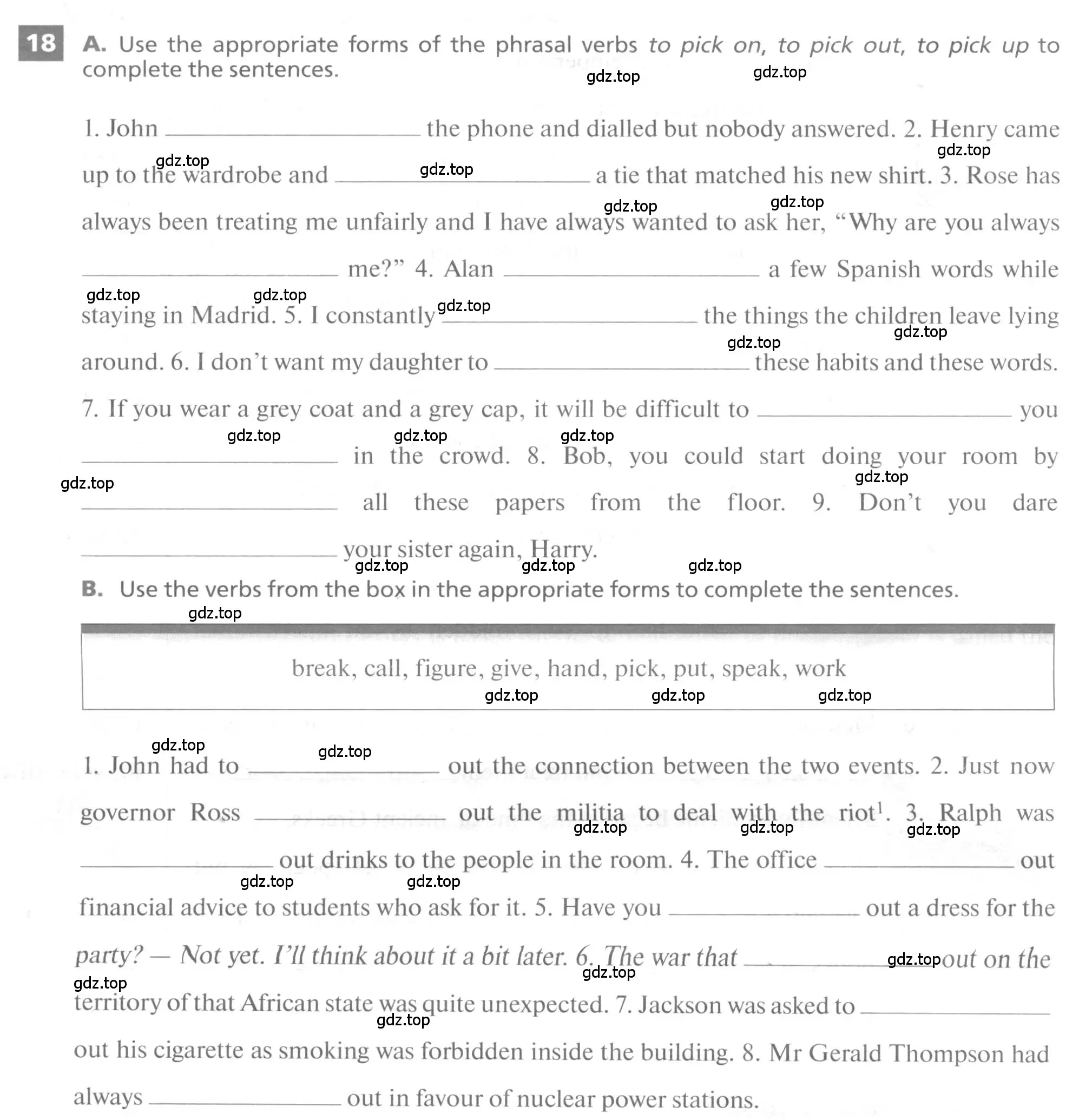 Условие номер 18 (страница 59) гдз по английскому языку 11 класс Афанасьева, Михеева, рабочая тетрадь