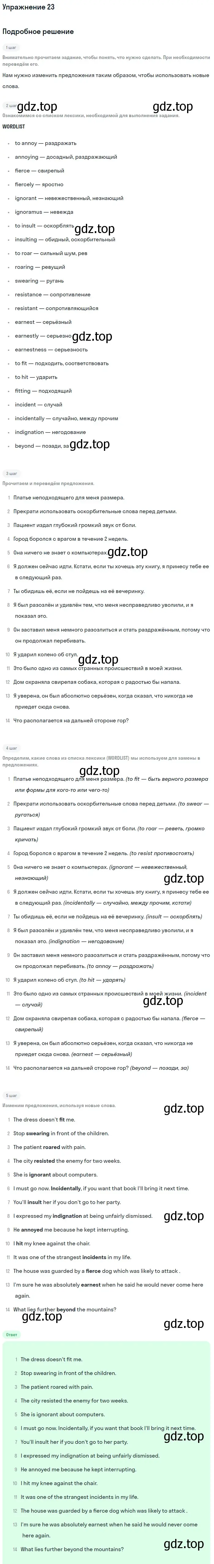 Решение номер 23 (страница 23) гдз по английскому языку 11 класс Афанасьева, Михеева, учебник