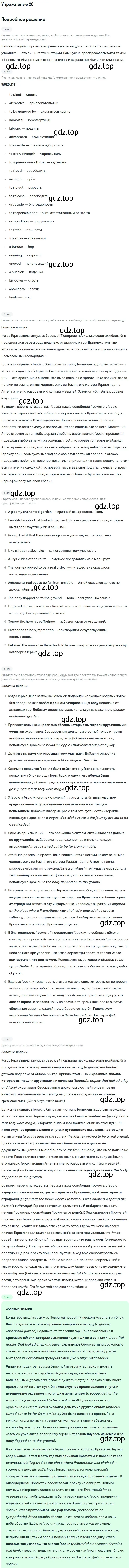 Решение номер 28 (страница 85) гдз по английскому языку 11 класс Афанасьева, Михеева, учебник