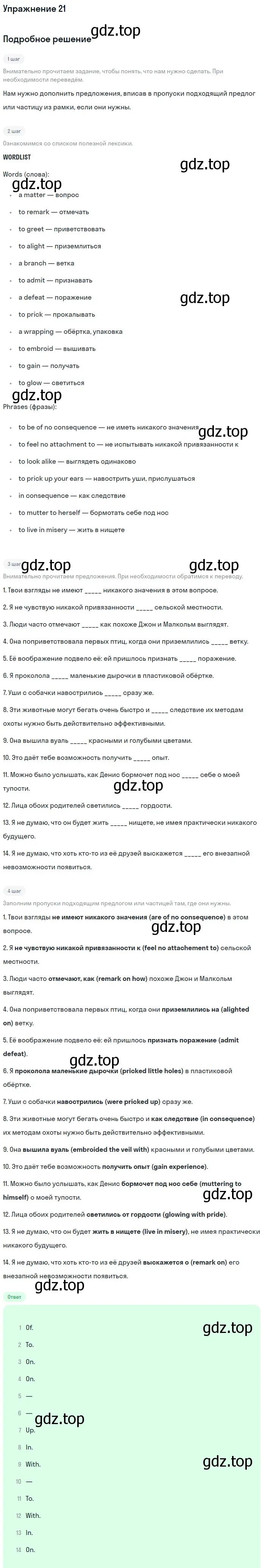 Решение номер 21 (страница 198) гдз по английскому языку 11 класс Афанасьева, Михеева, учебник