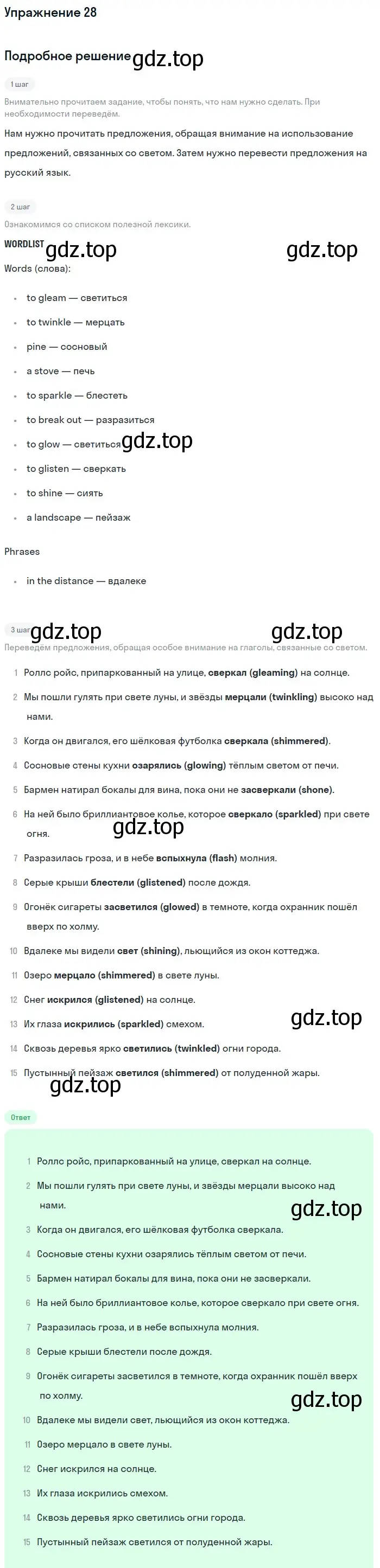 Решение номер 28 (страница 202) гдз по английскому языку 11 класс Афанасьева, Михеева, учебник