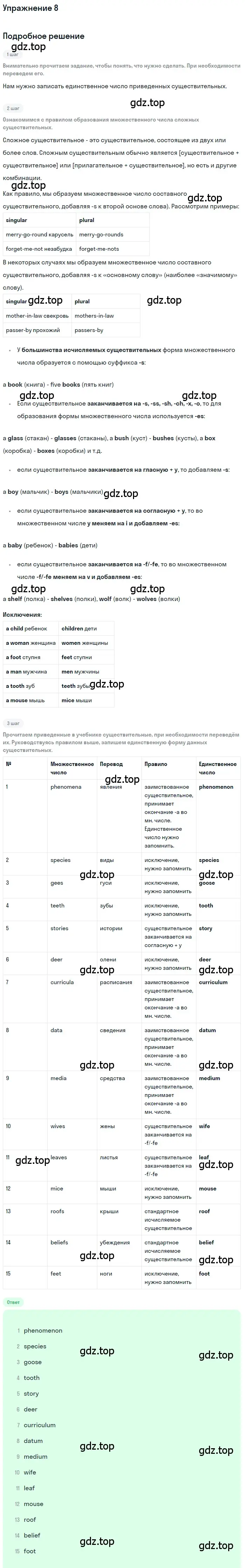 Решение номер 8 (страница 60) гдз по английскому языку 11 класс Афанасьева, Михеева, учебник