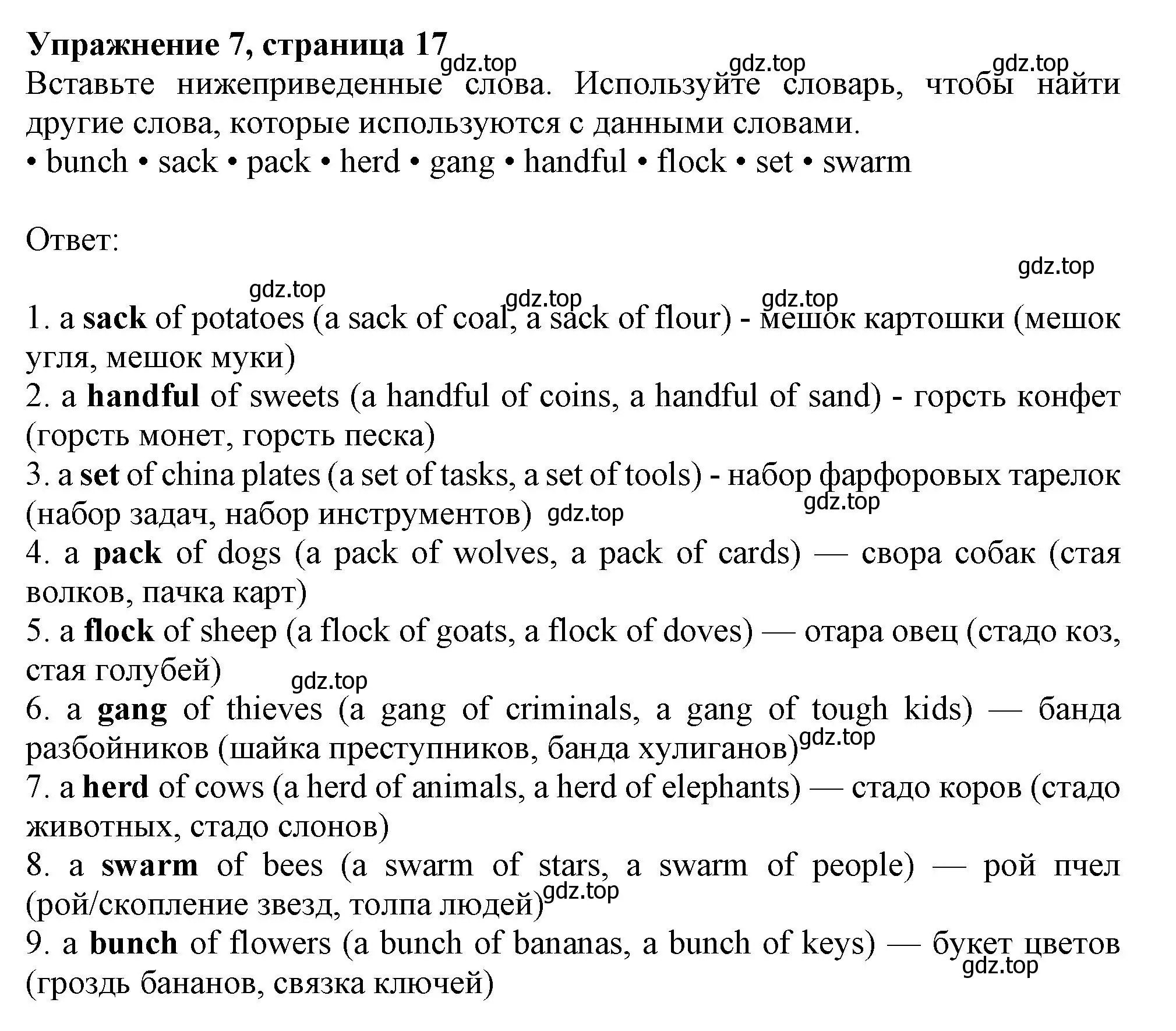 Решение 2. номер 7 (страница 17) гдз по английскому языку 11 класс Афанасьева, Дули, учебник