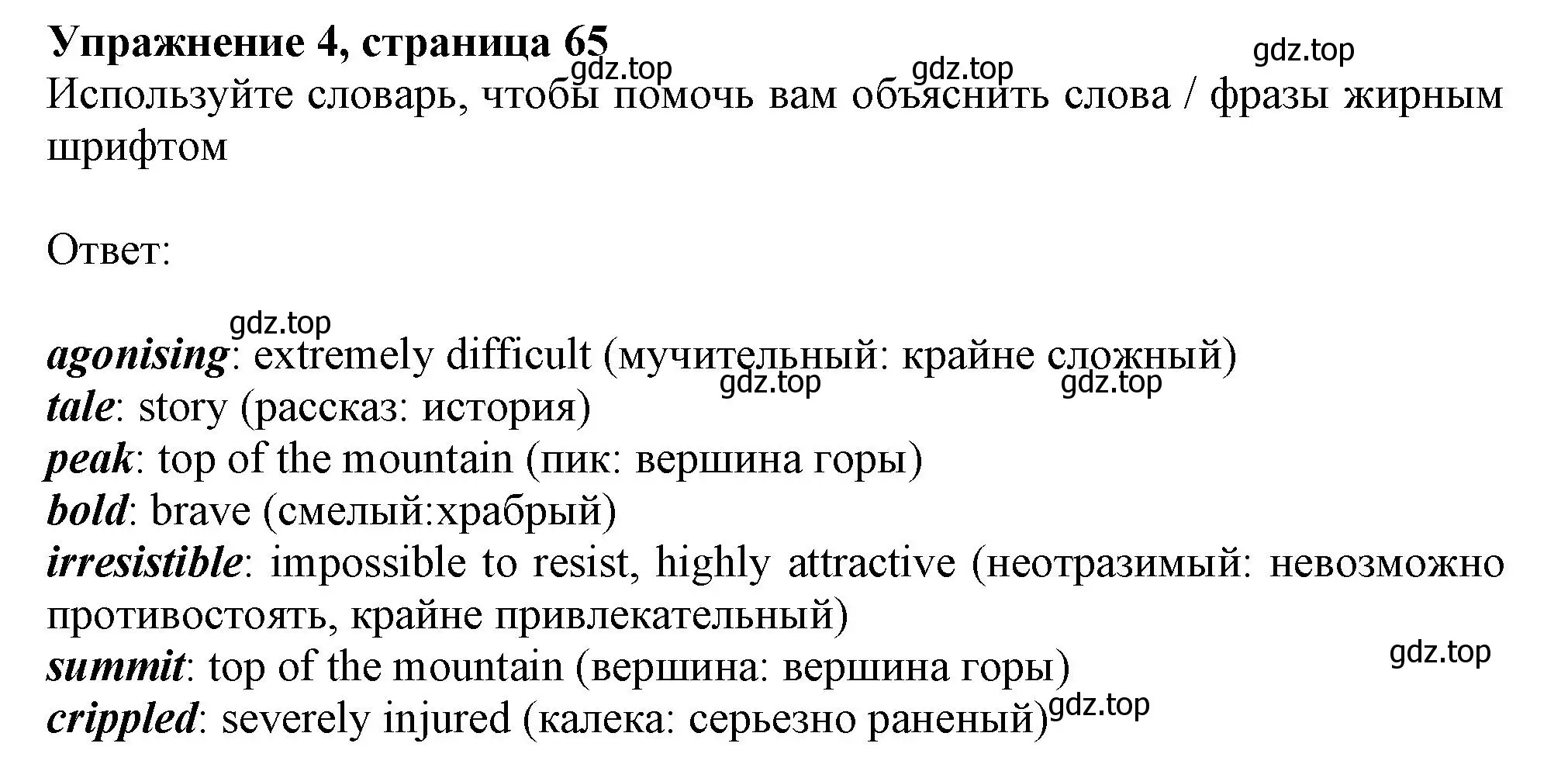 Решение 2. номер 4 (страница 65) гдз по английскому языку 11 класс Афанасьева, Дули, учебник