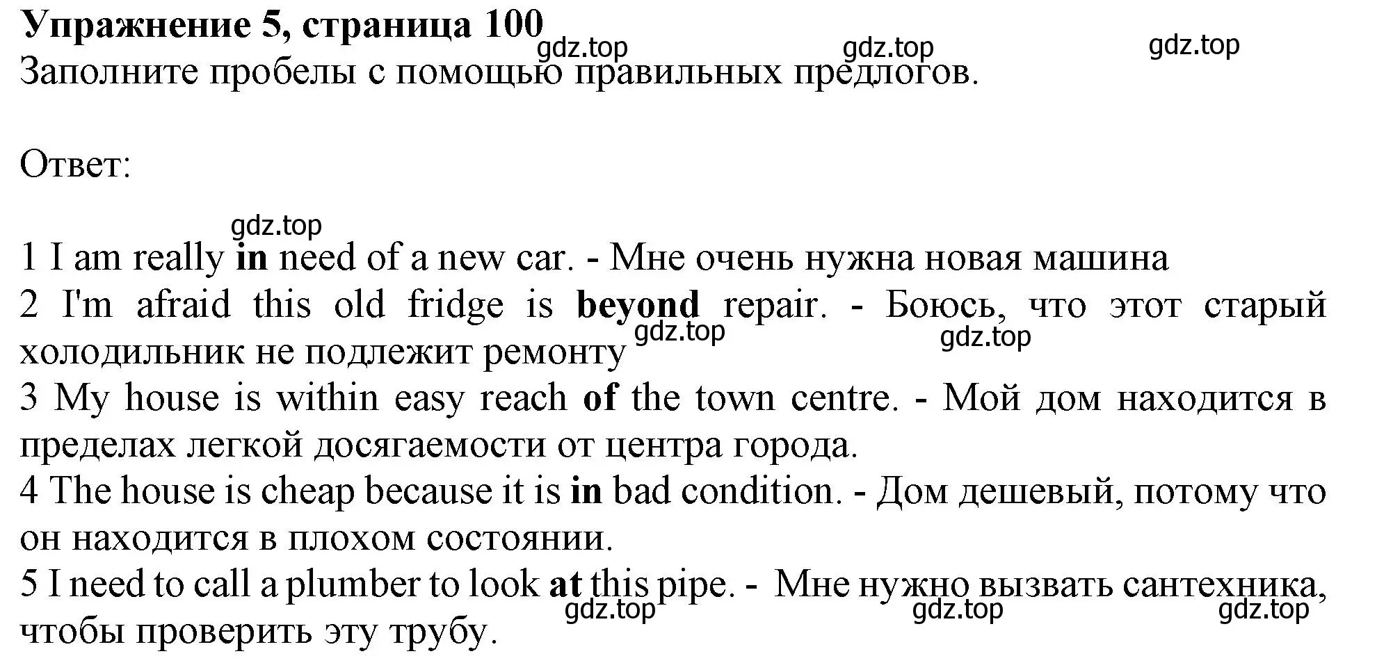 Решение 2. номер 5 (страница 100) гдз по английскому языку 11 класс Афанасьева, Дули, учебник