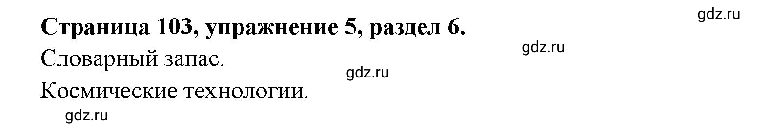 Решение 3. номер 5 (страница 103) гдз по английскому языку 11 класс Афанасьева, Дули, учебник