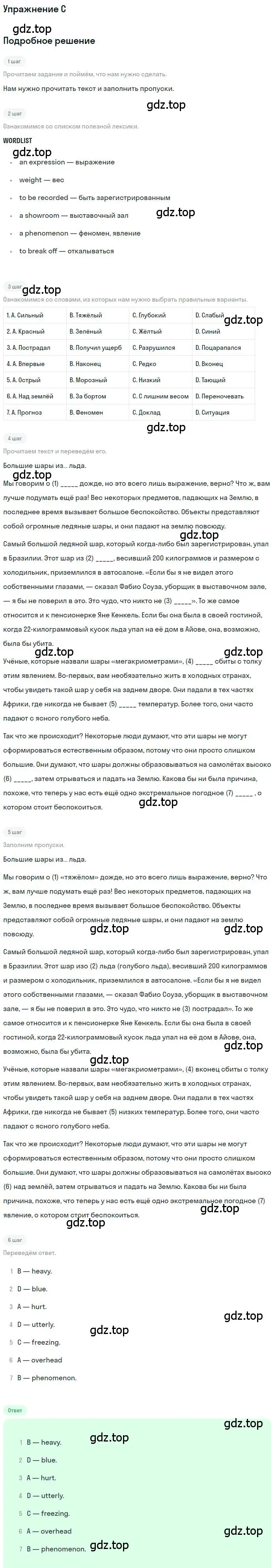 Решение  C (страница 119) гдз по английскому языку 11 класс Комарова, Ларионова, учебник