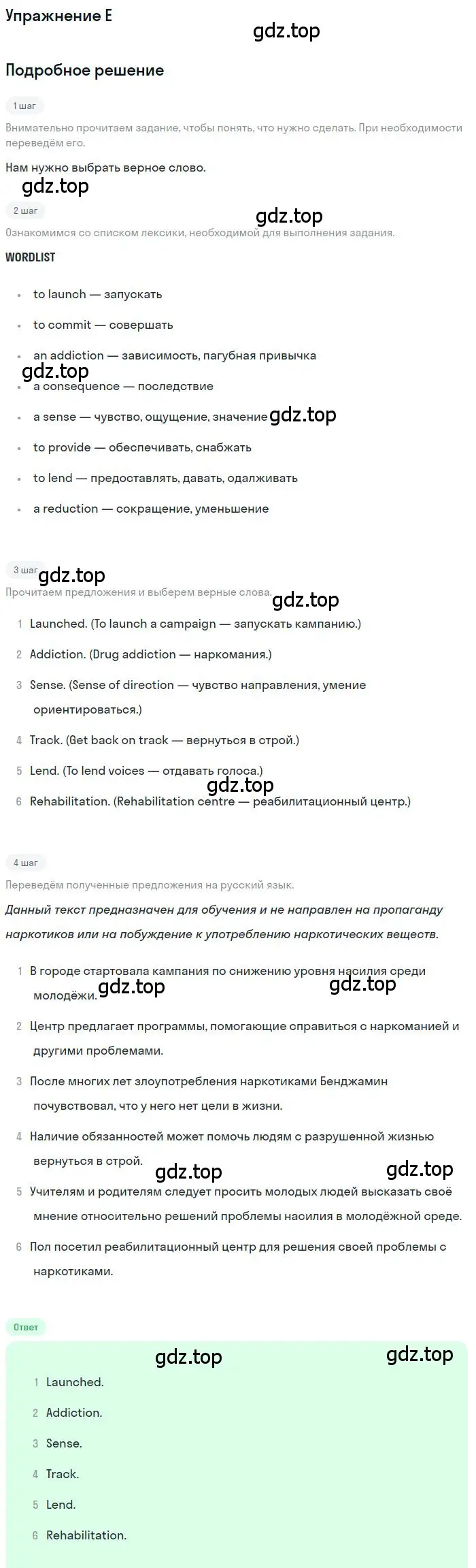 Решение  E (страница 161) гдз по английскому языку 11 класс Комарова, Ларионова, учебник