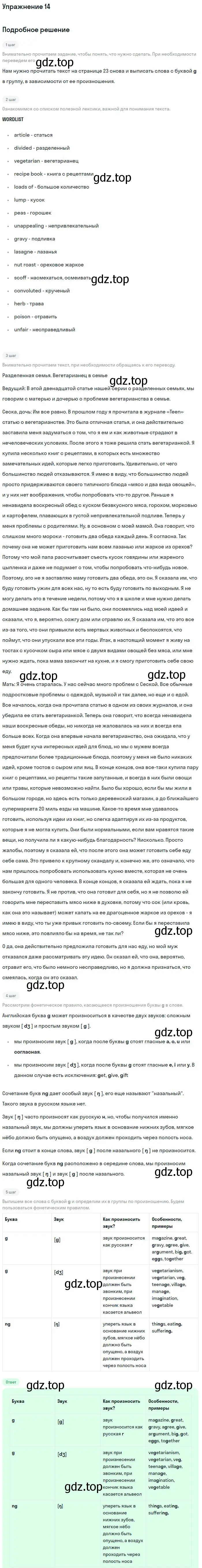 Решение номер 14 (страница 22) гдз по английскому языку 11 класс Вербицкая, Фрик, рабочая тетрадь