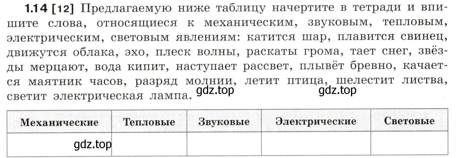 Условие номер 1.14 (страница 4) гдз по физике 7-9 класс Лукашик, Иванова, сборник задач