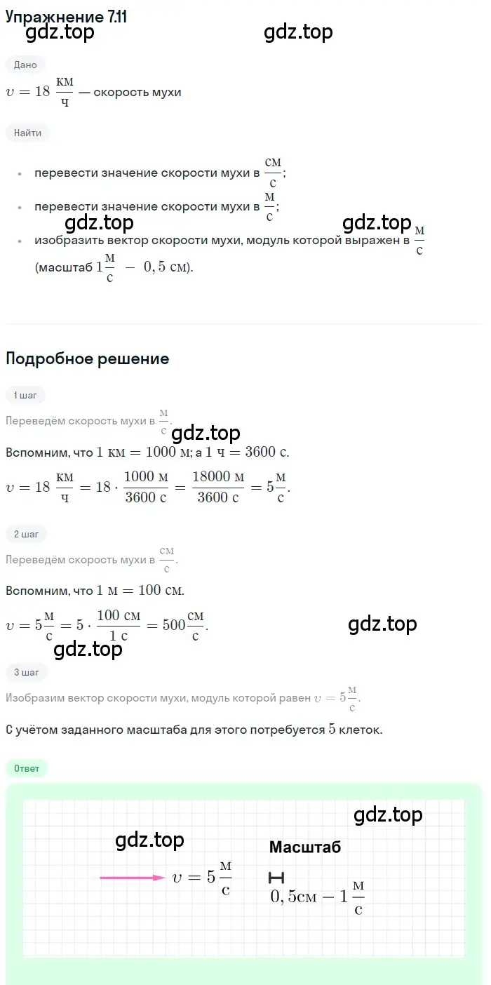 Решение номер 7.11 (страница 19) гдз по физике 7-9 класс Лукашик, Иванова, сборник задач