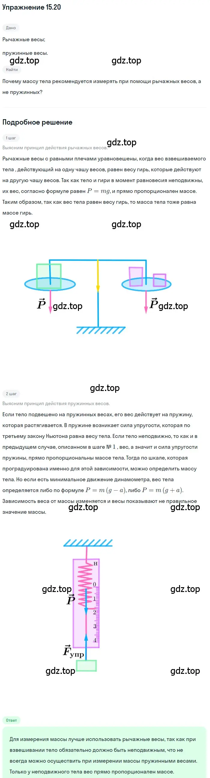 Решение номер 15.20 (страница 51) гдз по физике 7-9 класс Лукашик, Иванова, сборник задач