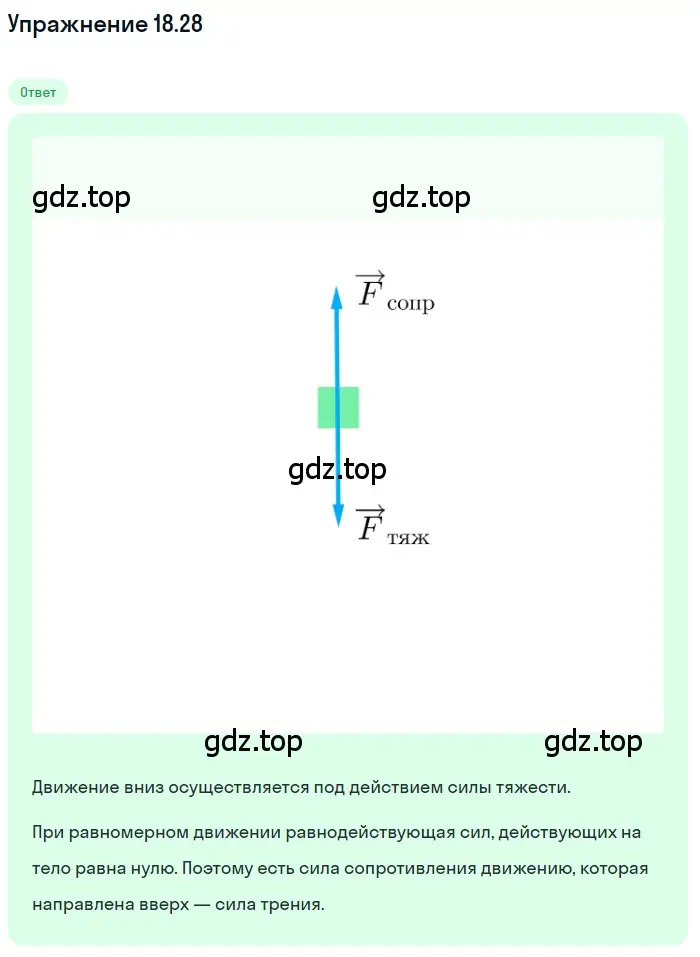 Решение номер 18.28 (страница 62) гдз по физике 7-9 класс Лукашик, Иванова, сборник задач