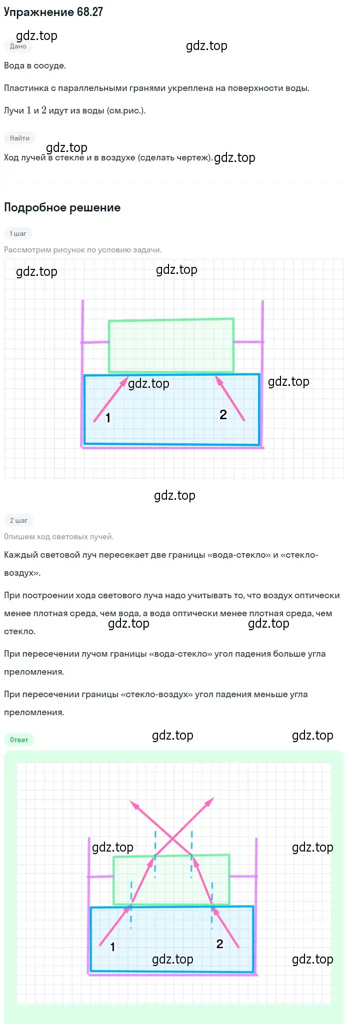 Решение номер 68.27 (страница 233) гдз по физике 7-9 класс Лукашик, Иванова, сборник задач