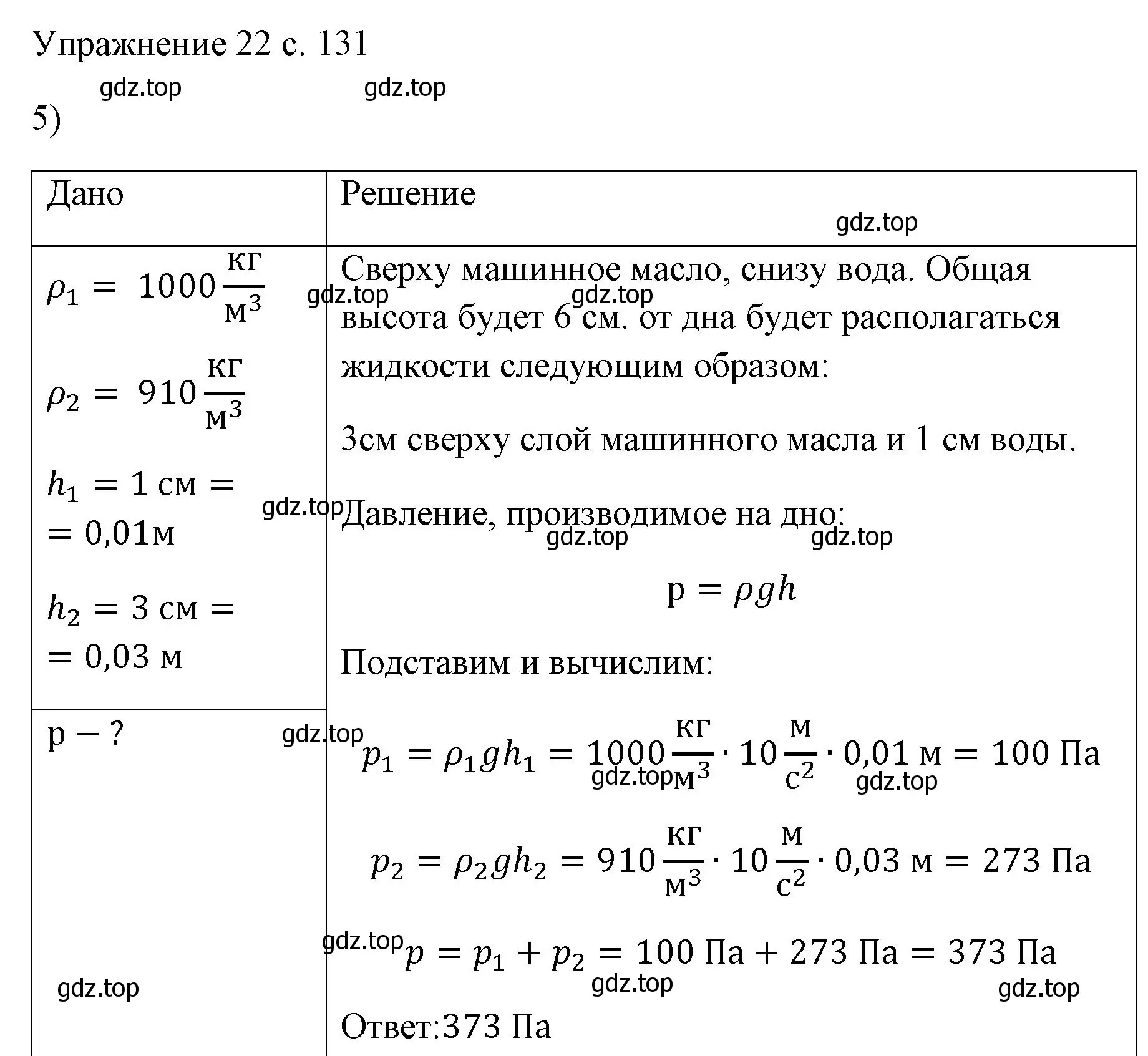 Решение номер 5 (страница 132) гдз по физике 7 класс Перышкин, Иванов, учебник