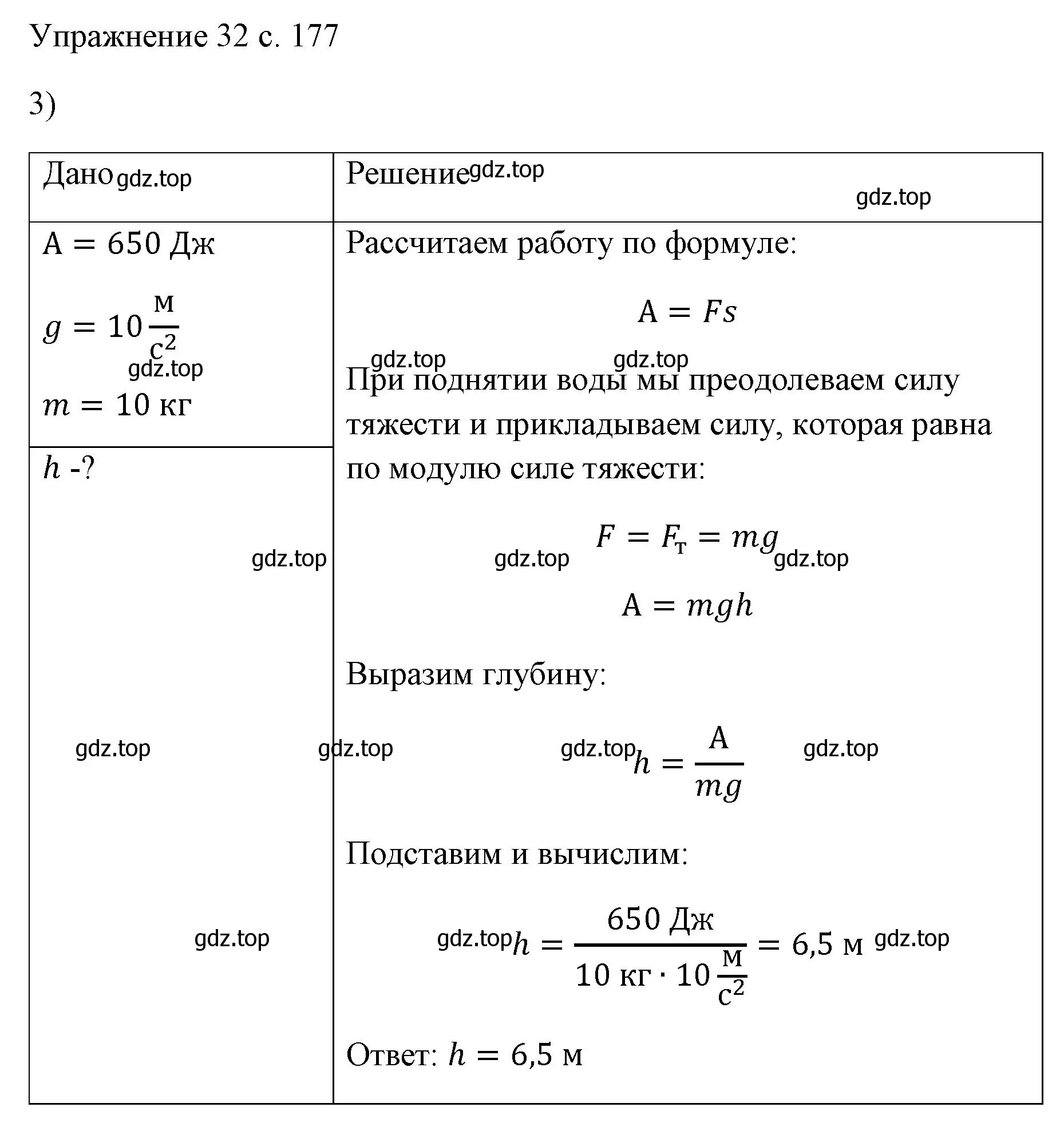 Решение номер 3 (страница 177) гдз по физике 7 класс Перышкин, Иванов, учебник