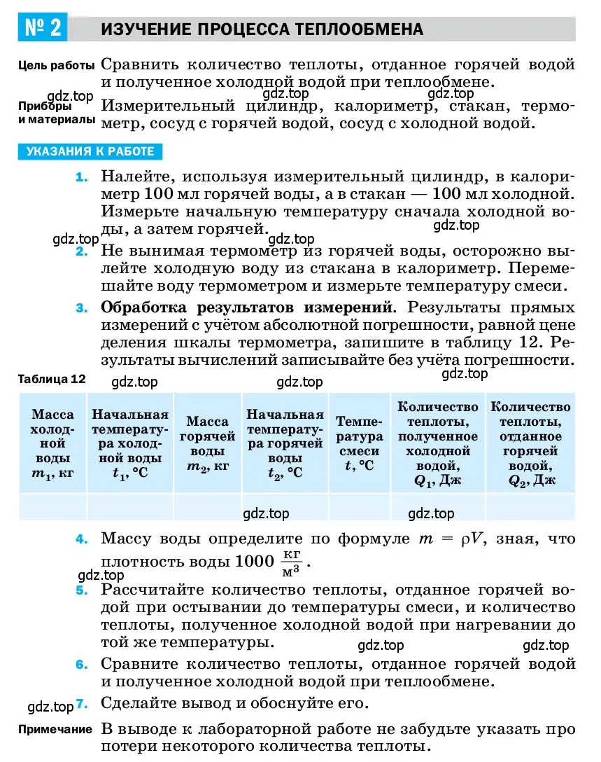 Условие  Лабораторная работа №2 (страница 230) гдз по физике 8 класс Перышкин, Иванов, учебник