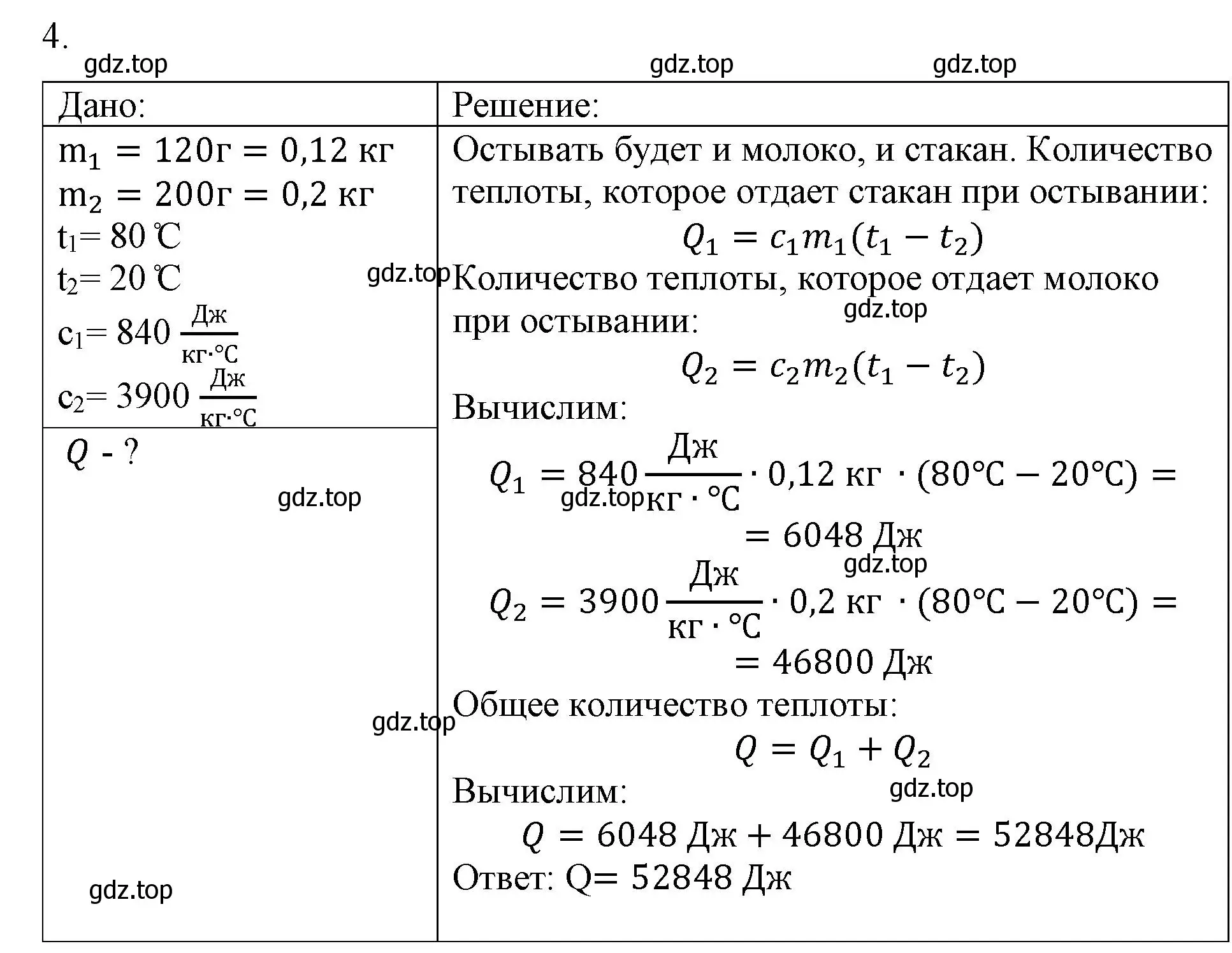 Решение номер 4 (страница 48) гдз по физике 8 класс Перышкин, Иванов, учебник