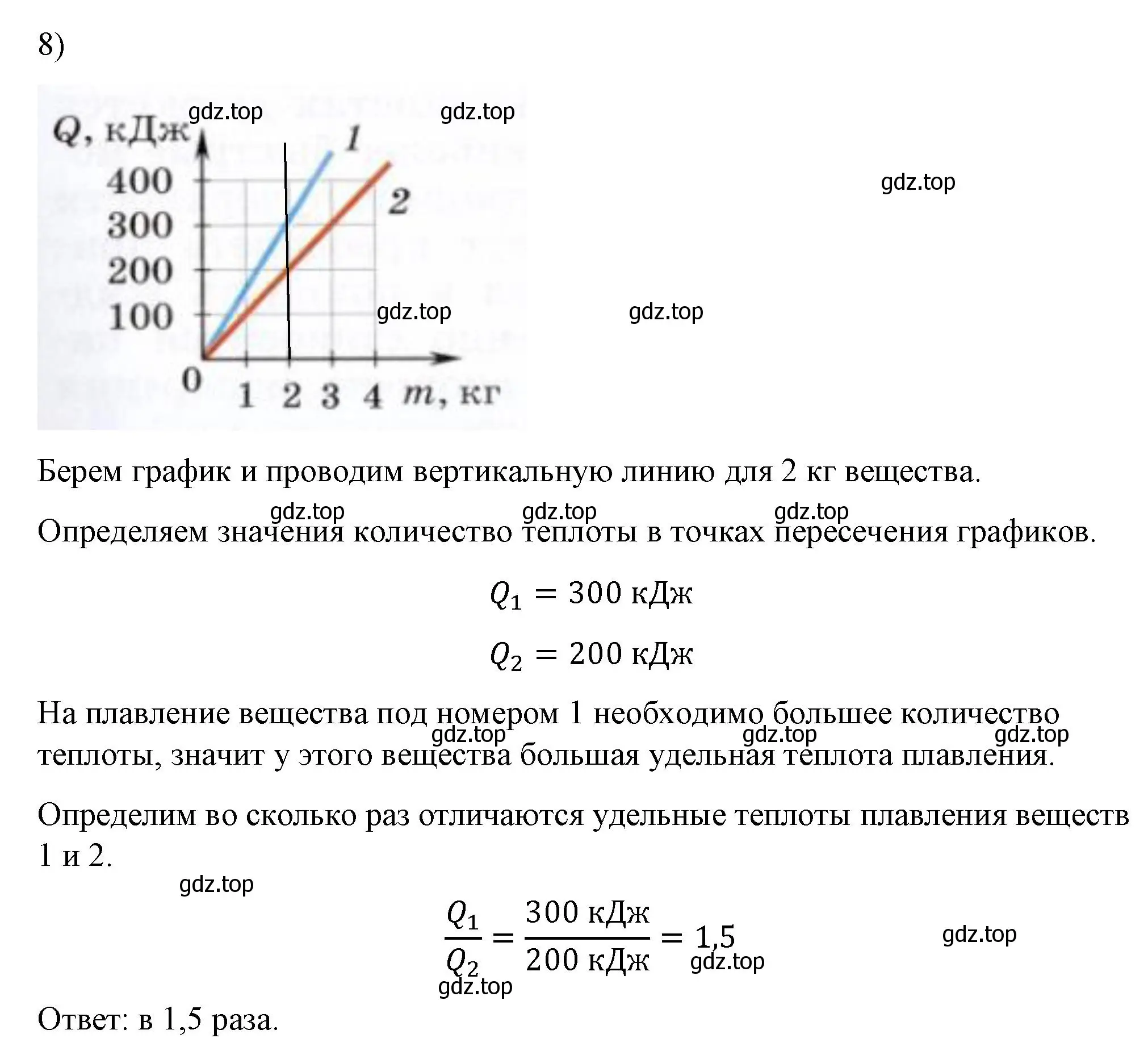 Решение номер 8 (страница 65) гдз по физике 8 класс Перышкин, Иванов, учебник