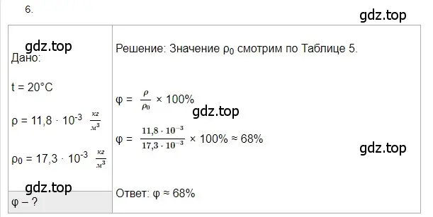 Решение 2. номер 6 (страница 78) гдз по физике 8 класс Перышкин, Иванов, учебник