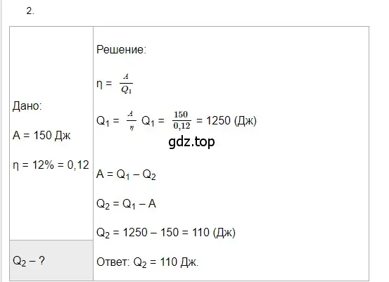 Решение 2. номер 2 (страница 97) гдз по физике 8 класс Перышкин, Иванов, учебник