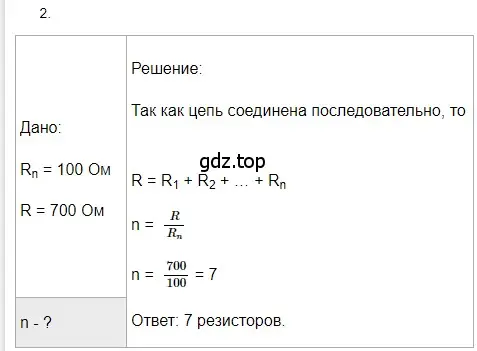 Решение 2. номер 2 (страница 164) гдз по физике 8 класс Перышкин, Иванов, учебник