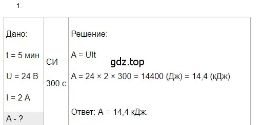 Решение 2. номер 1 (страница 171) гдз по физике 8 класс Перышкин, Иванов, учебник